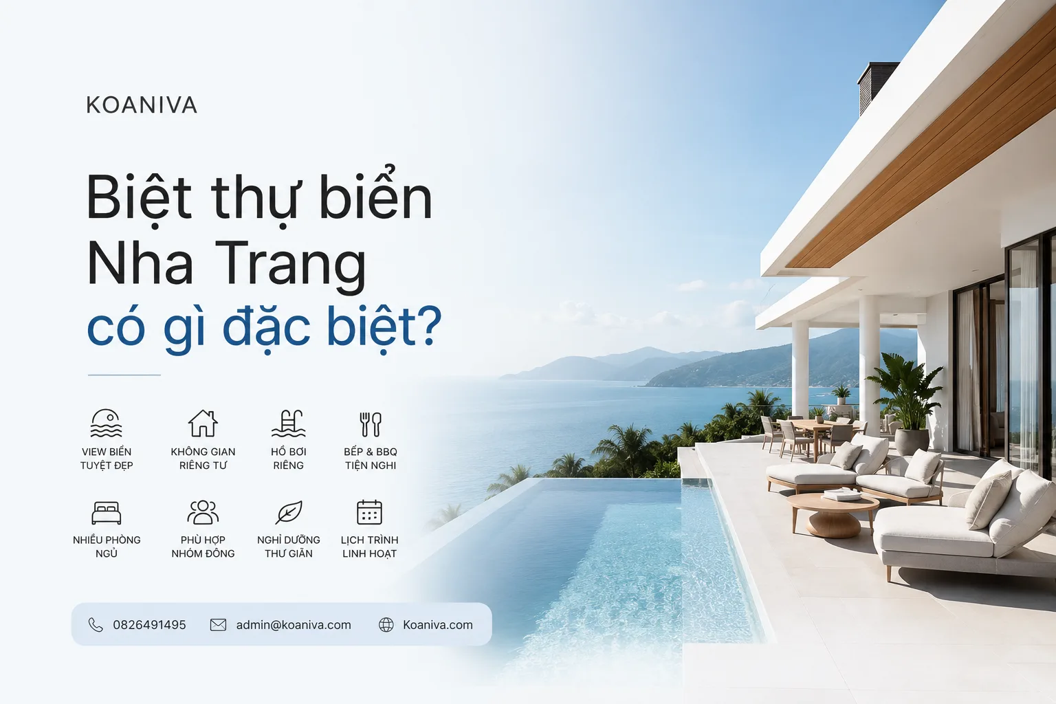 Biệt thự biển Nha Trang có gì đặc biệt? Kinh nghiệm lựa chọn từ Koaniva