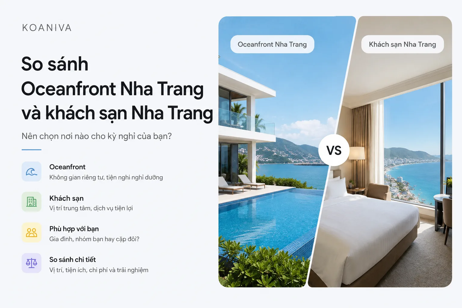 So sánh Oceanfront Nha Trang và khách sạn Nha Trang: Nên chọn nơi nào?