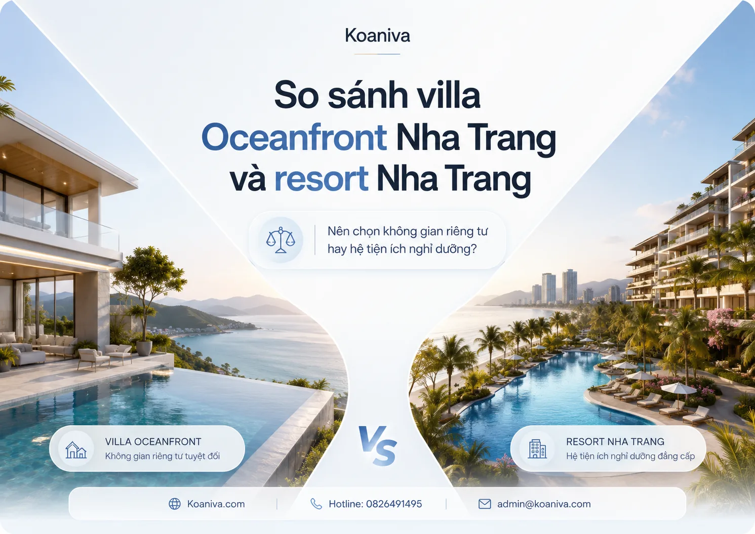 So sánh villa Oceanfront Nha Trang và resort Nha Trang: Lựa chọn nào phù hợp hơn?