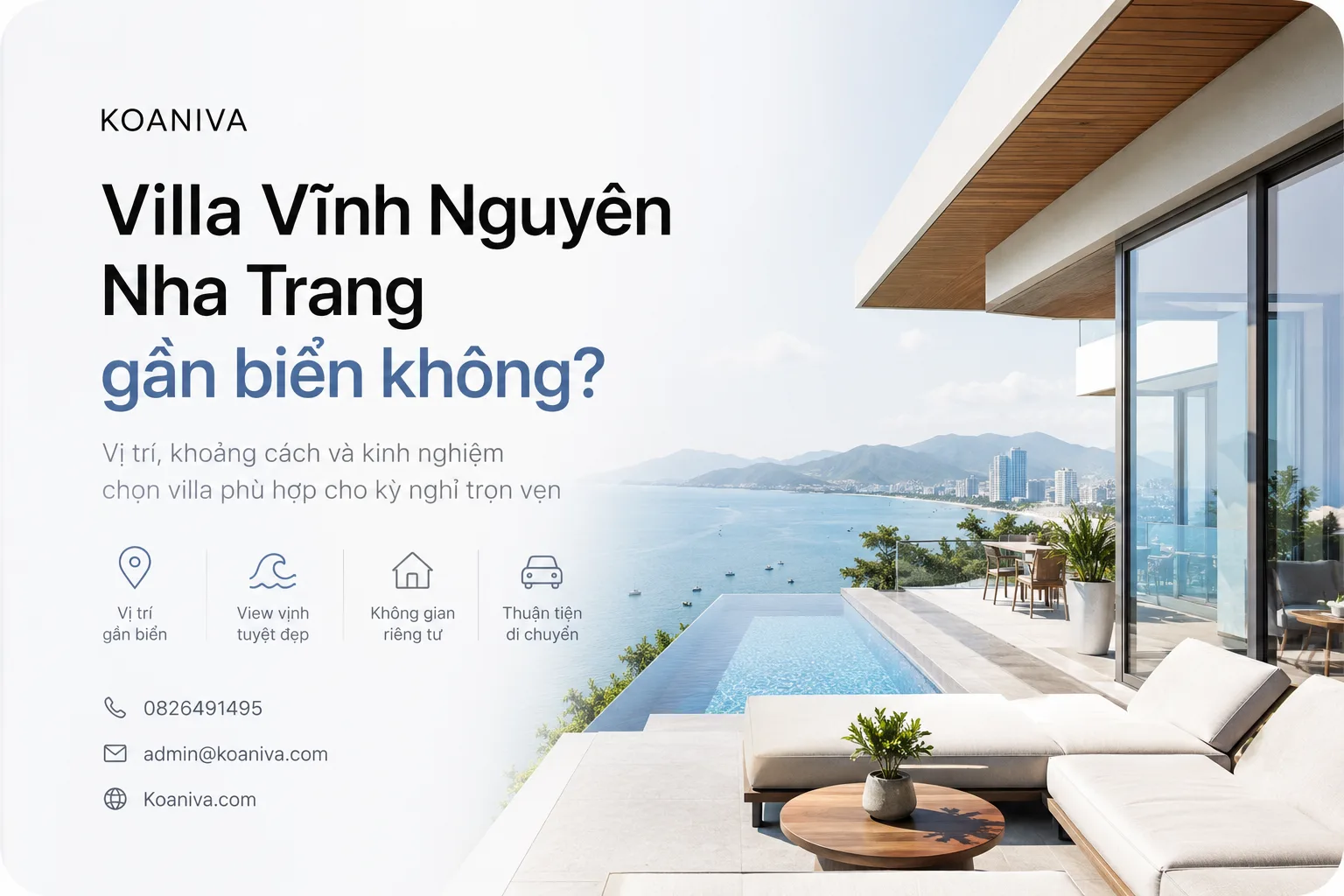 Villa Vĩnh Nguyên Nha Trang gần biển không? Khoảng cách, vị trí và kinh nghiệm chọn villa