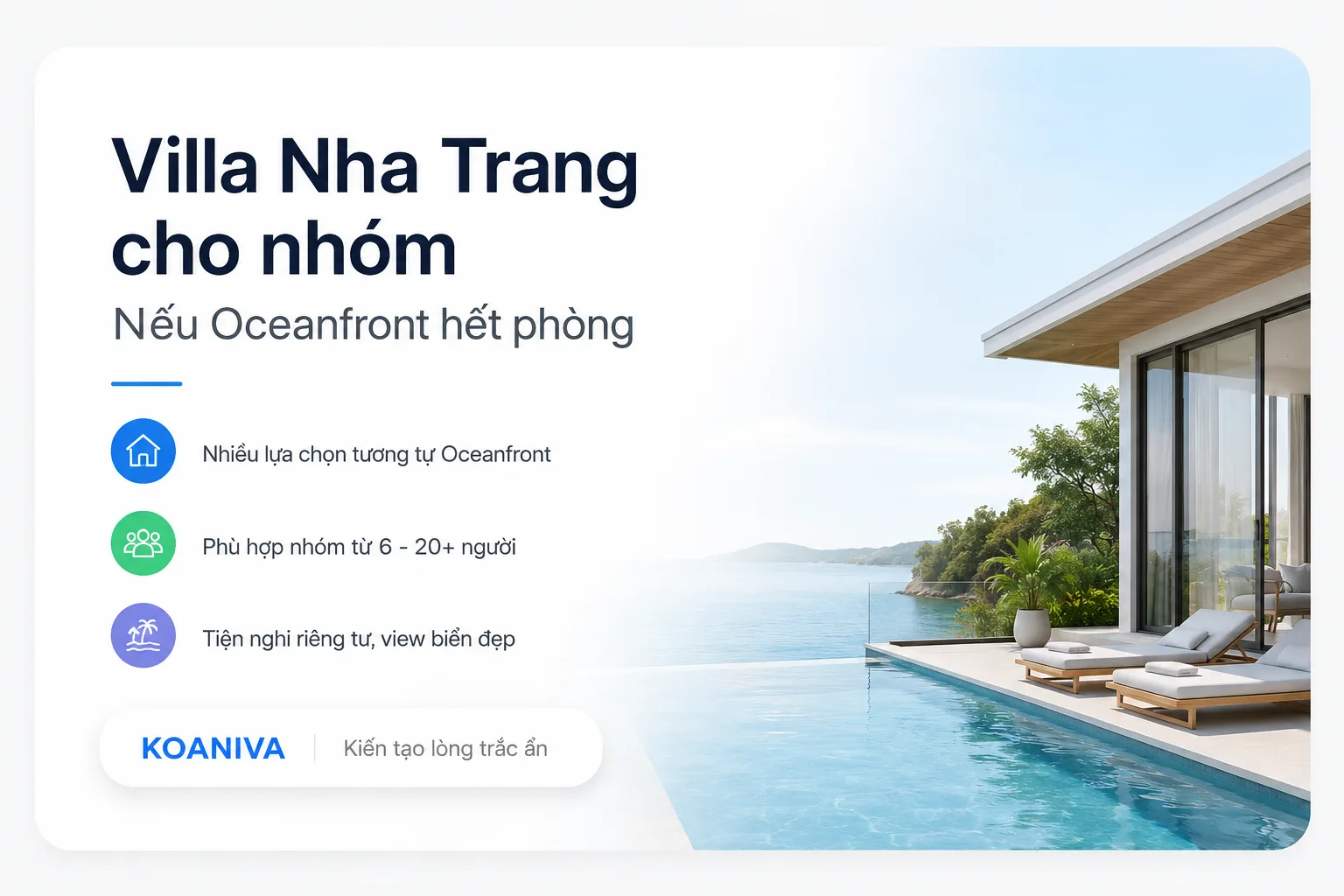 Villa Nha Trang cho nhóm nếu Oceanfront hết phòng