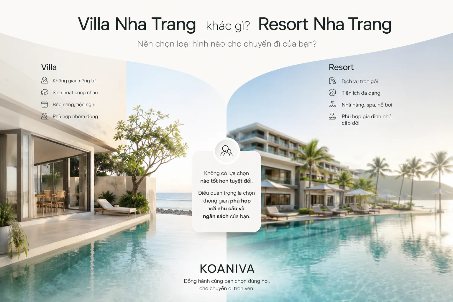 Villa Nha Trang khác gì resort Nha Trang? So sánh từ A–Z