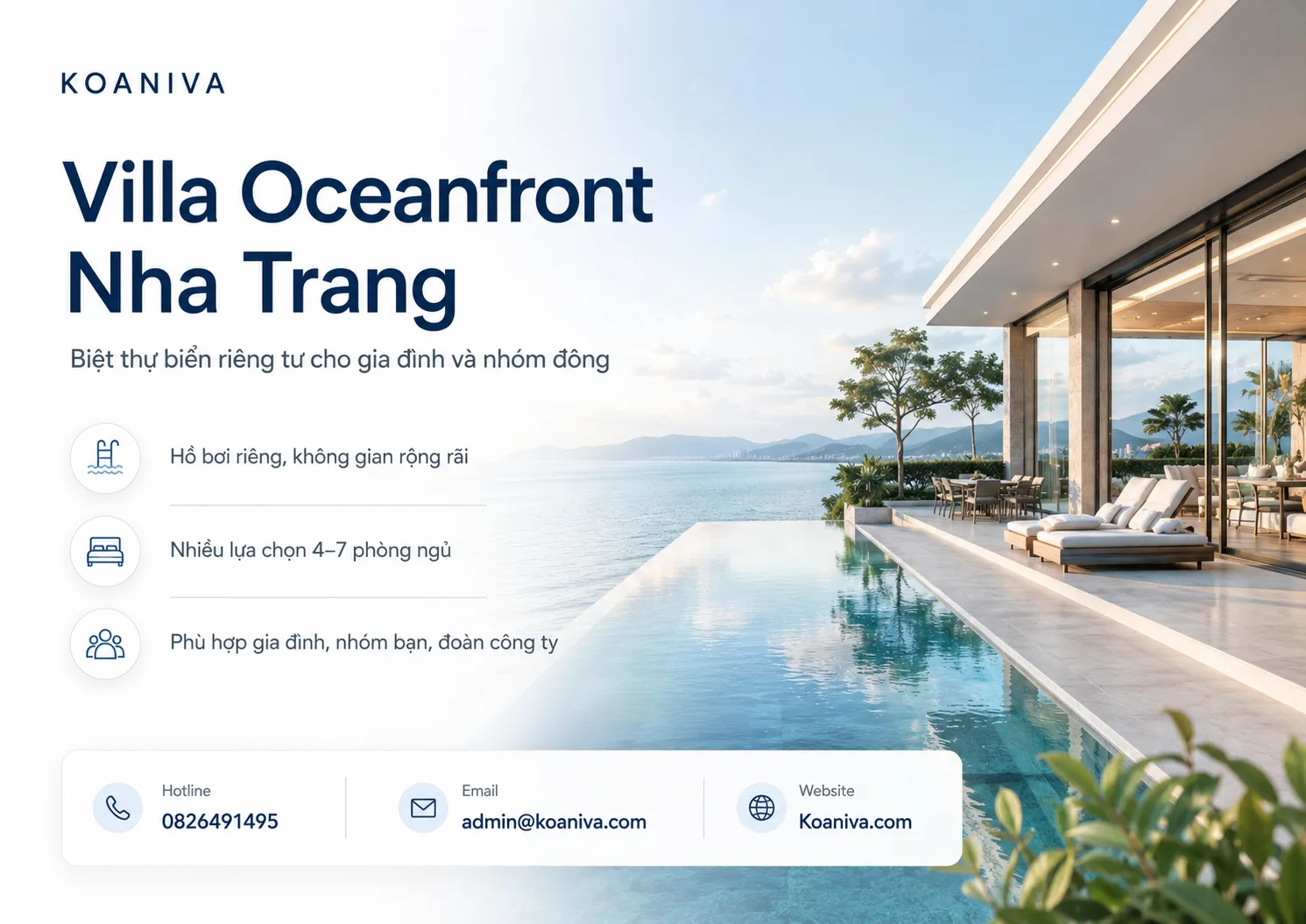  Villa Oceanfront Nha Trang Koaniva | Biệt thự hồ bơi riêng