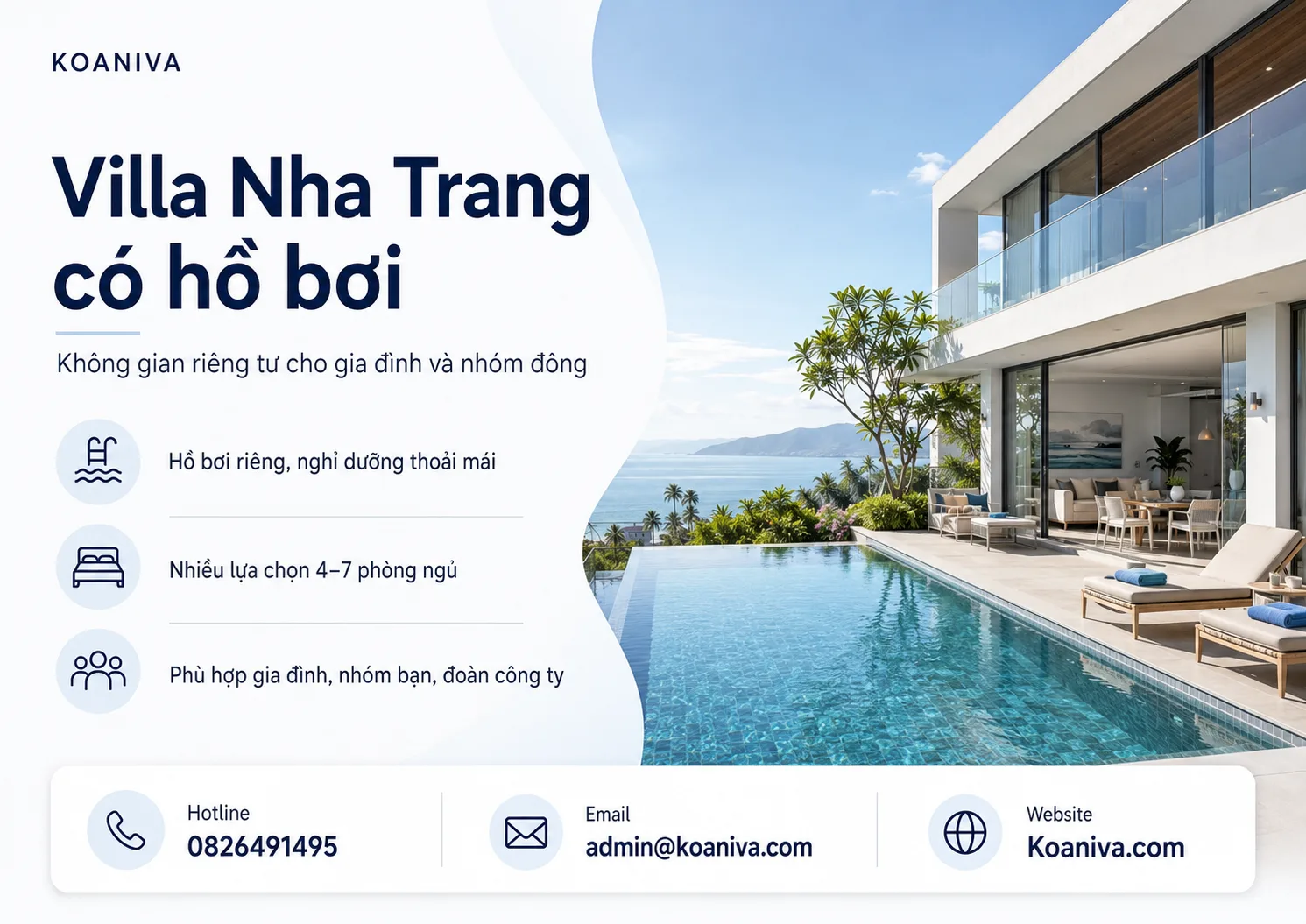 Koaniva villa Nha Trang có hồ bơi | Biệt thự riêng tư