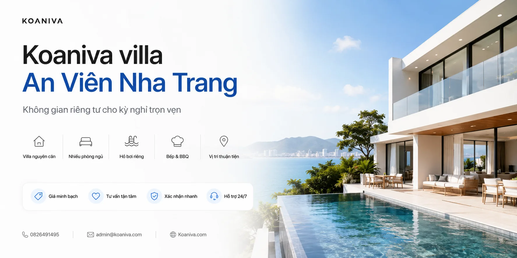 Koaniva villa An Viên Nha Trang: Giá, review và kinh nghiệm đặt villa phù hợp