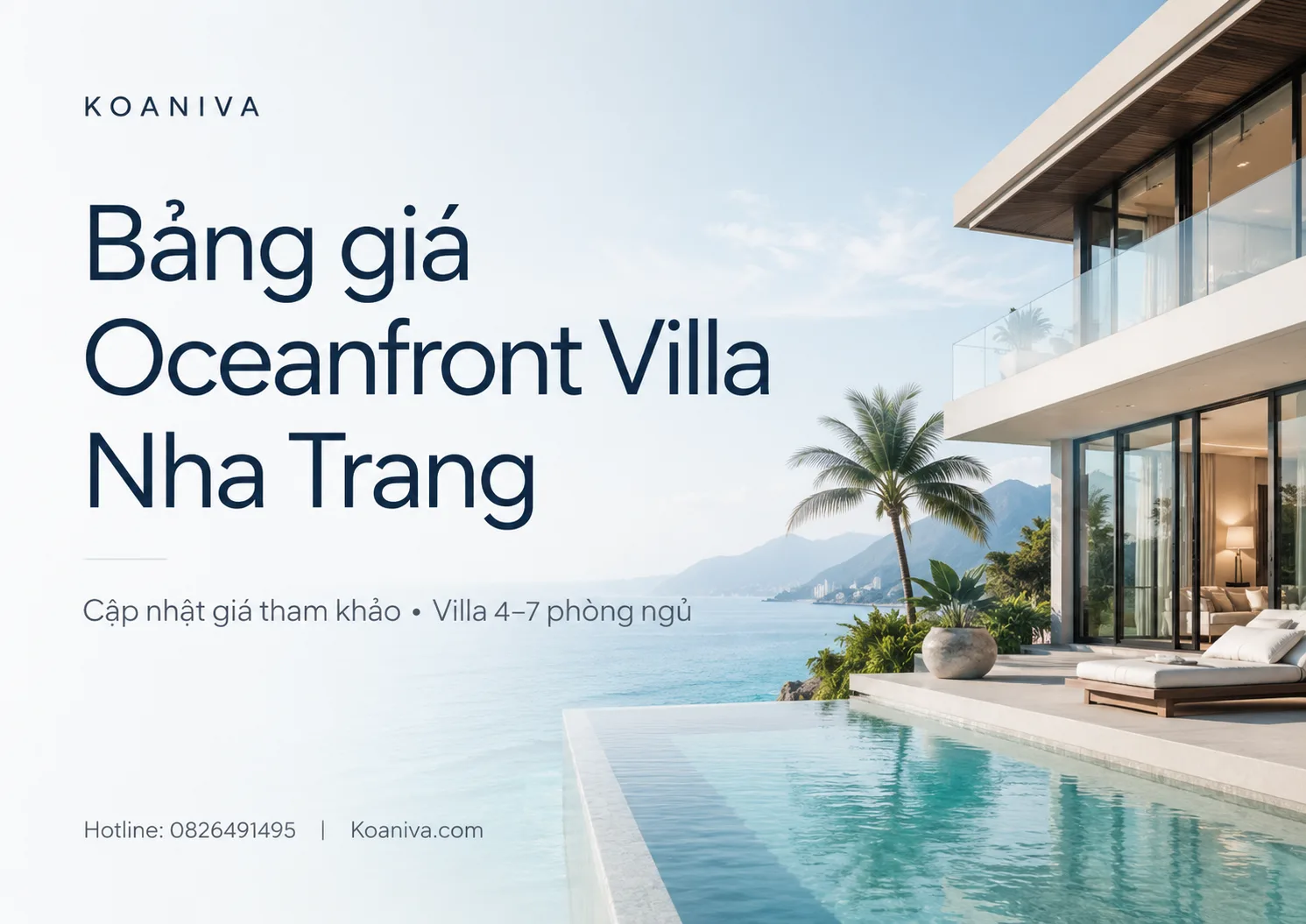 Bảng giá Oceanfront villa Nha Trang 2026: Giá thuê, tiện ích và kinh nghiệm đặt villa