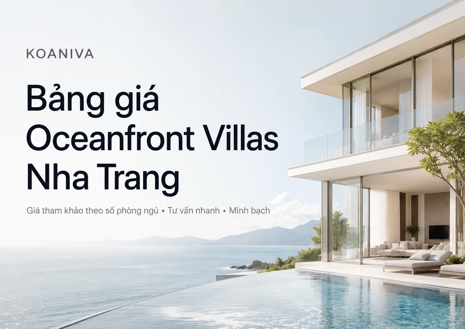 Bảng giá Oceanfront Villas Nha Trang: Giá thuê villa 4–7 phòng ngủ