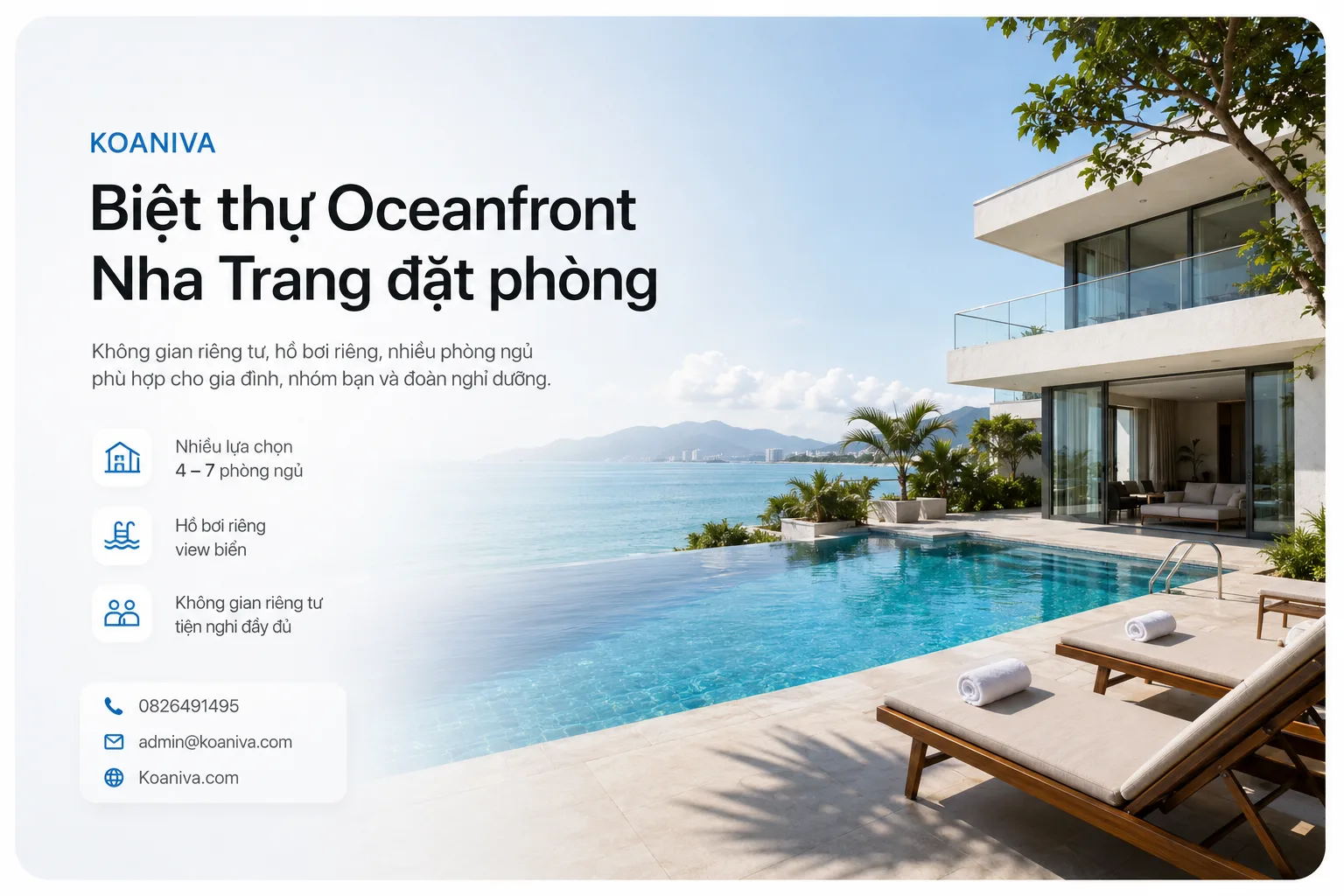 Biệt thự Oceanfront Nha Trang đặt phòng, giá tốt | Koaniva
