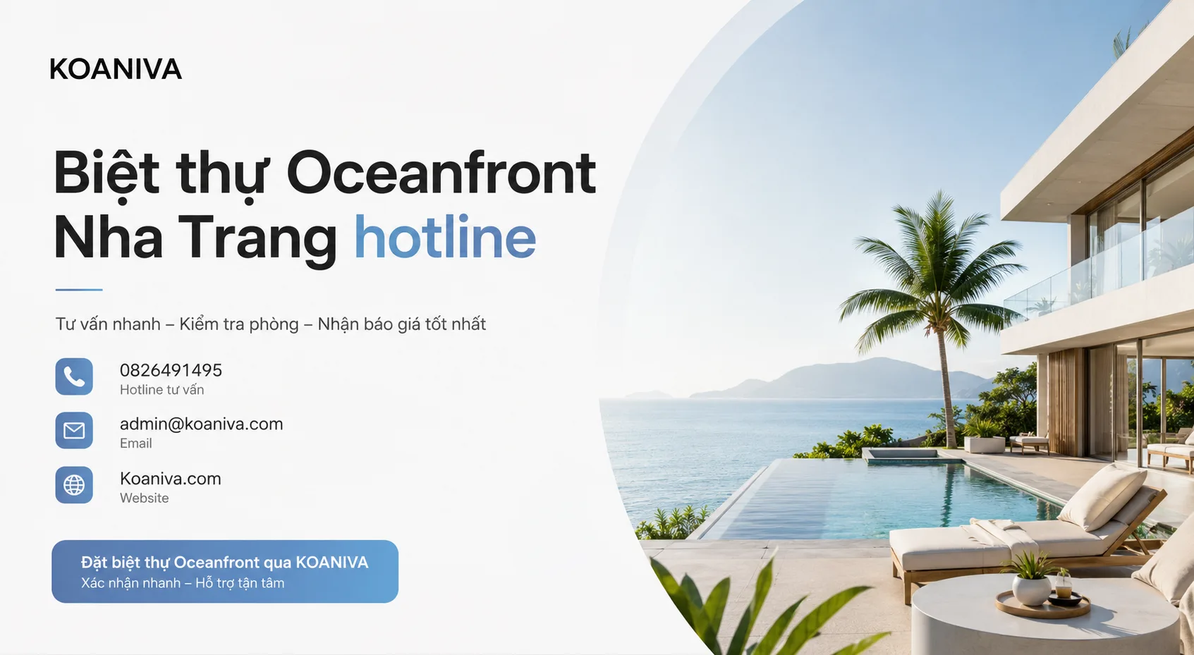 Biệt thự Oceanfront Nha Trang hotline 0826491495 | Koaniva
