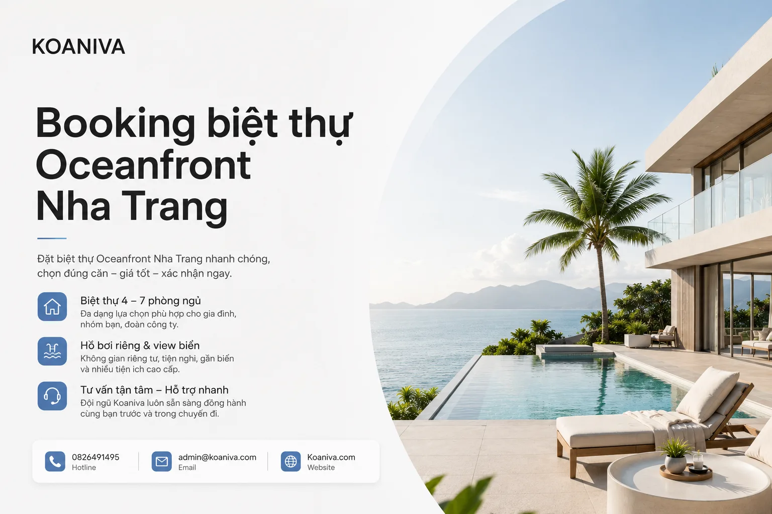 Booking biệt thự Oceanfront Nha Trang nhanh | Koaniva
