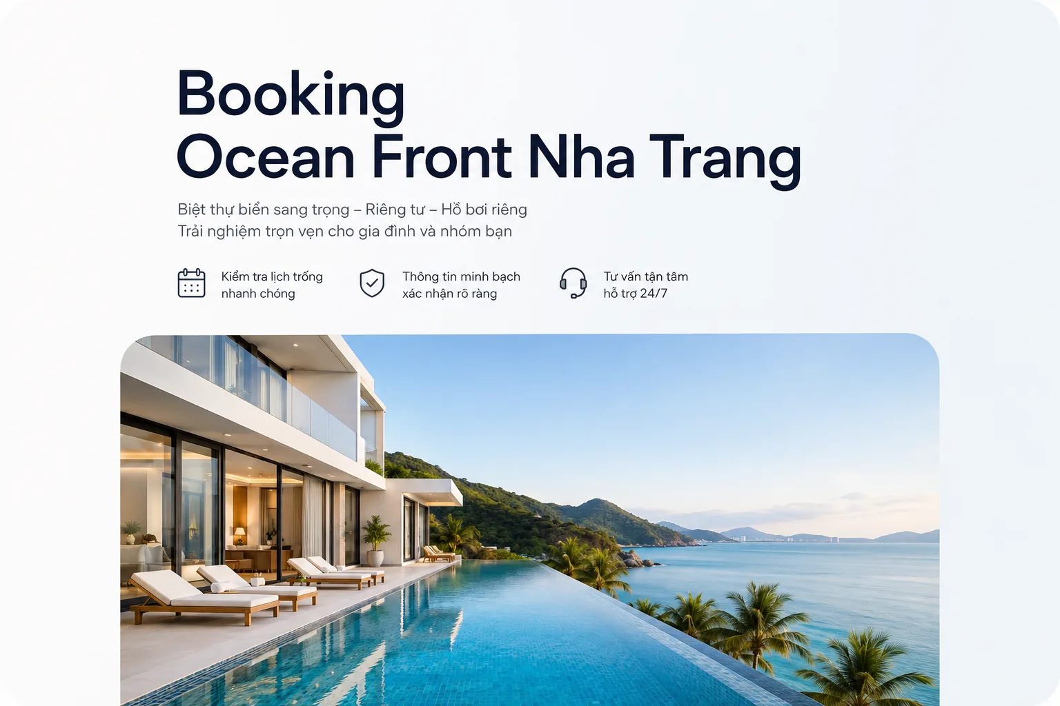 Booking Ocean Front Nha Trang | Kiểm tra villa và đặt nhanh Koaniva