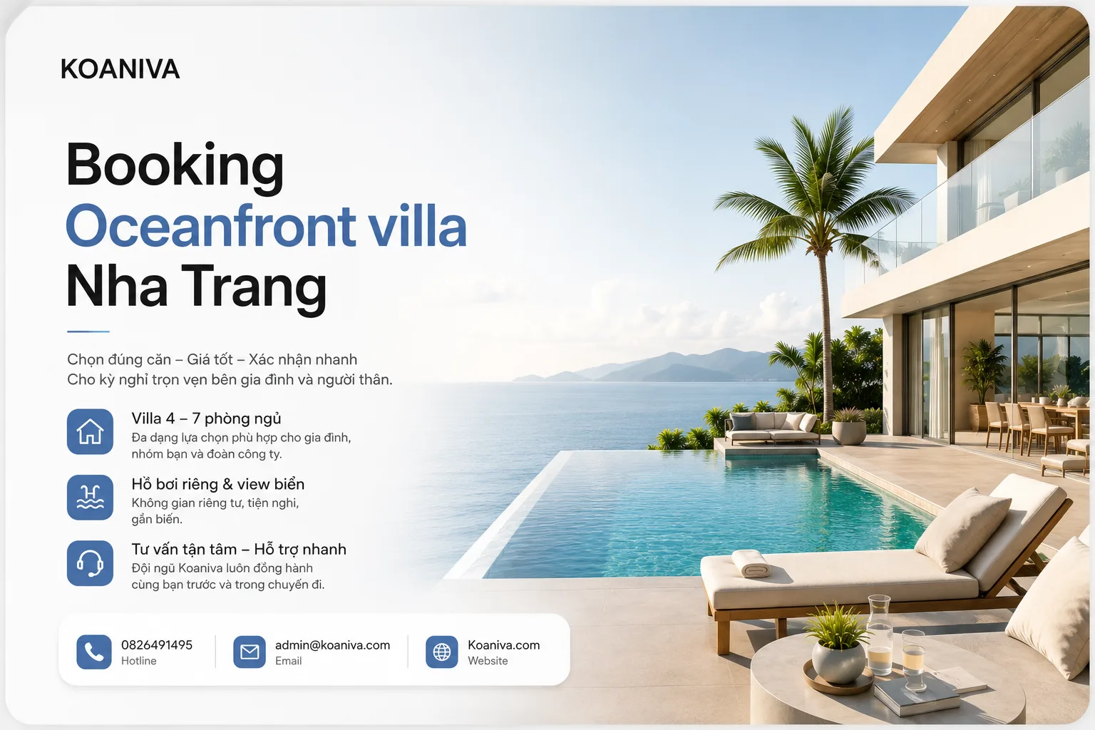 Booking Oceanfront Villa Nha Trang nhanh, giá tốt | Koaniva