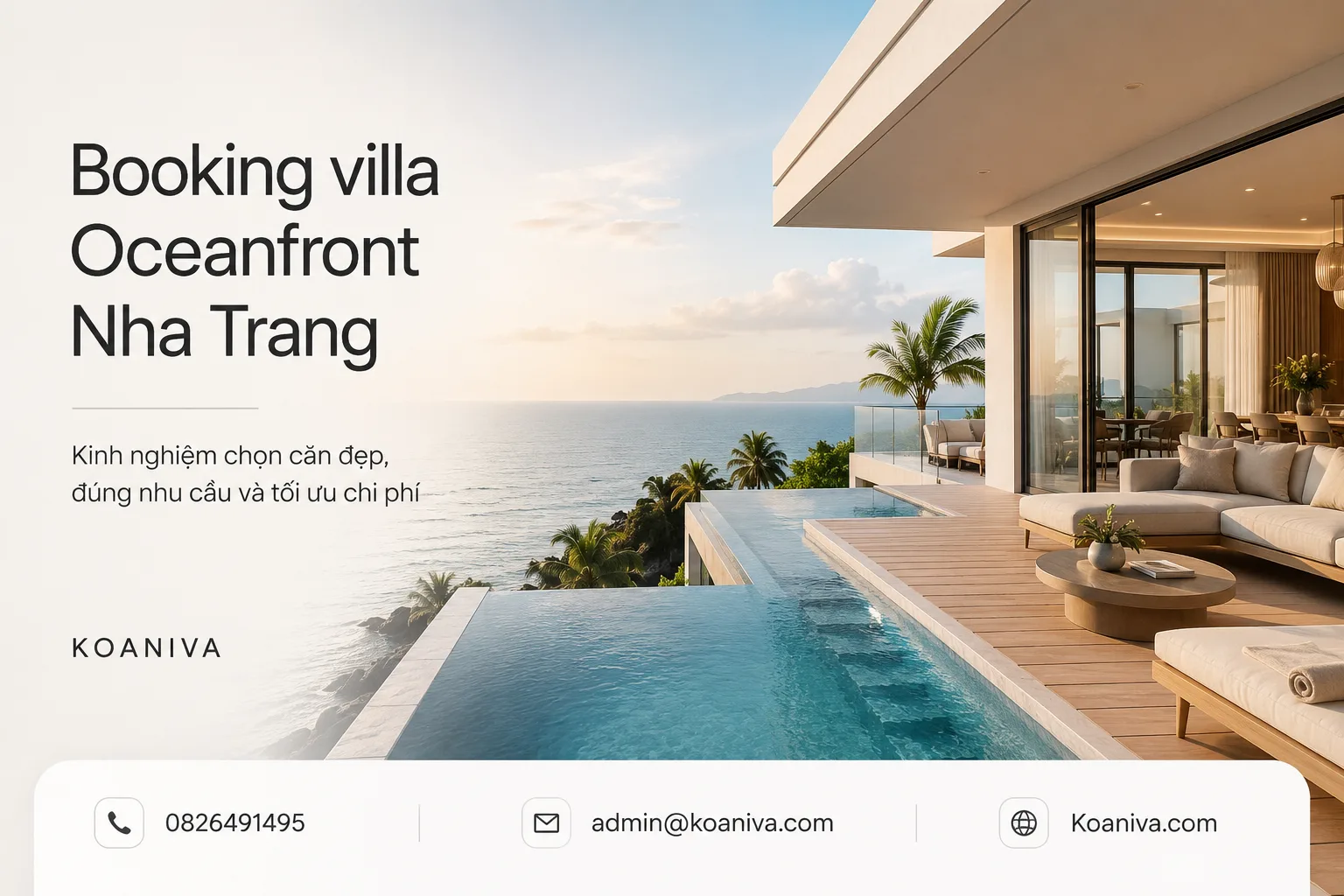 Booking villa Oceanfront Nha Trang: Kinh nghiệm chọn căn đẹp, đúng nhu cầu và tối ưu chi phí