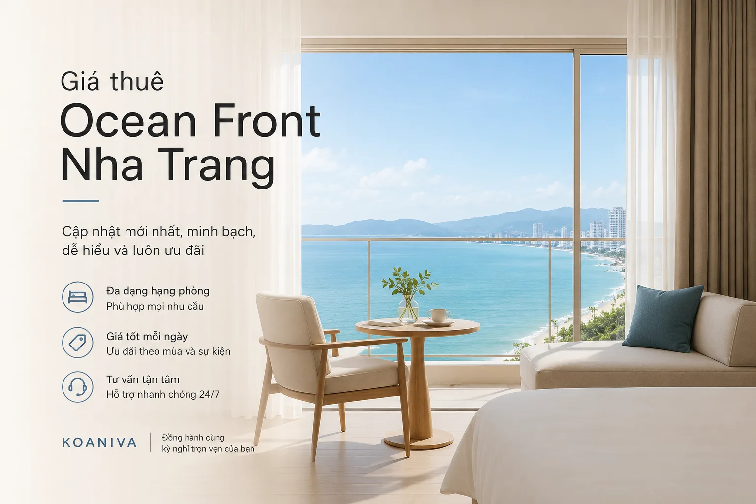 Giá thuê Ocean Front Nha Trang mới nhất 2026: Bảng giá, kinh nghiệm đặt phòng và cách tiết kiệm chi phí