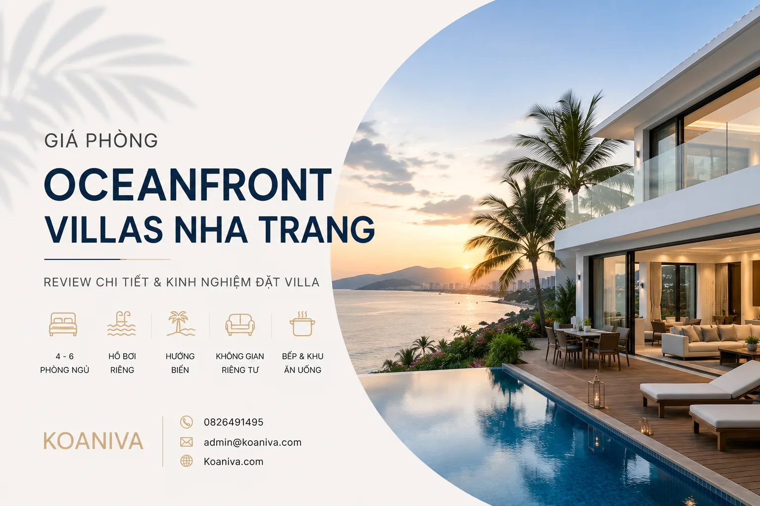Giá phòng Oceanfront Villas Nha Trang và review chi tiết