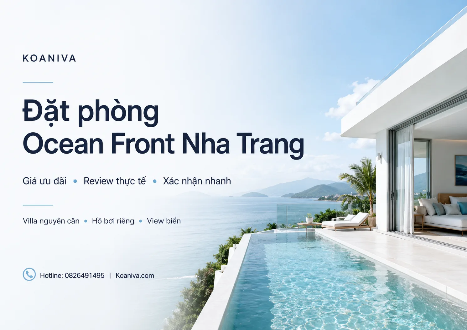Đặt phòng Ocean Front Nha Trang: Giá villa, review thực tế và kinh nghiệm chọn căn phù hợp