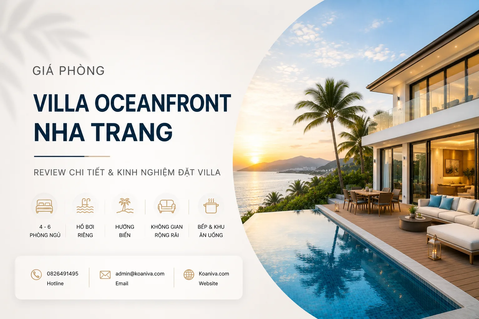 Giá phòng villa Oceanfront Nha Trang và review chi tiết