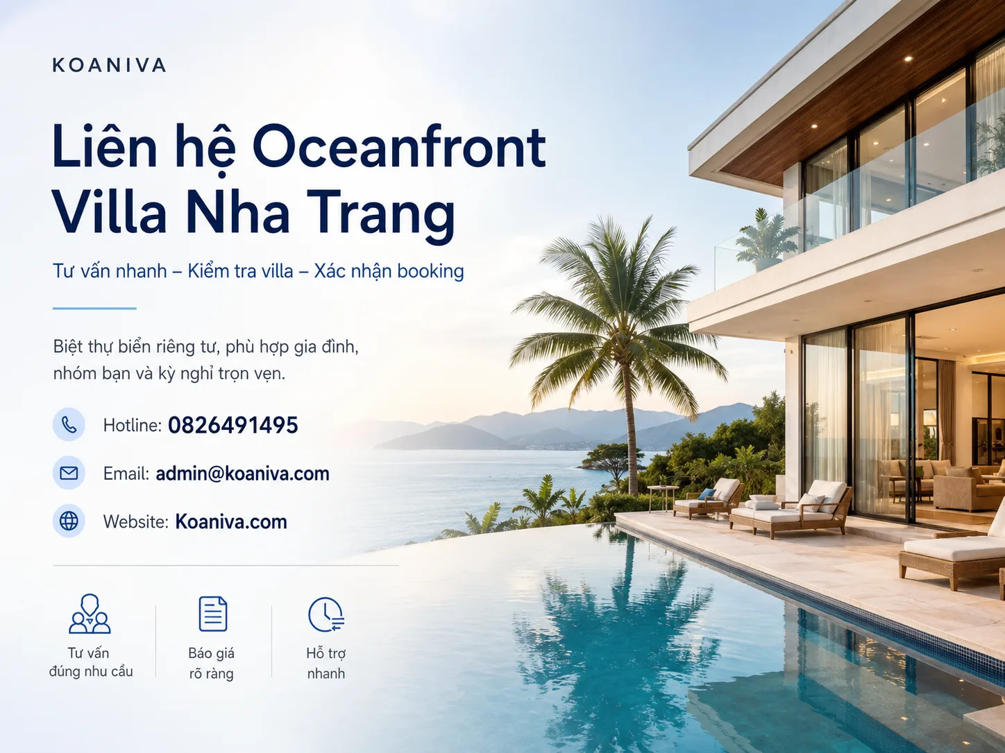 Liên hệ Oceanfront Villa Nha Trang | Đặt qua Koaniva