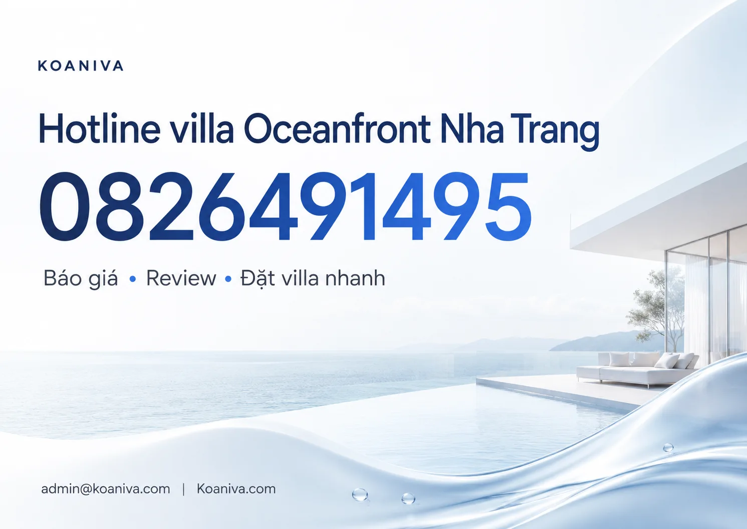 Hotline villa Oceanfront Nha Trang – Liên hệ đặt villa nhanh, kiểm tra giá và lịch trống