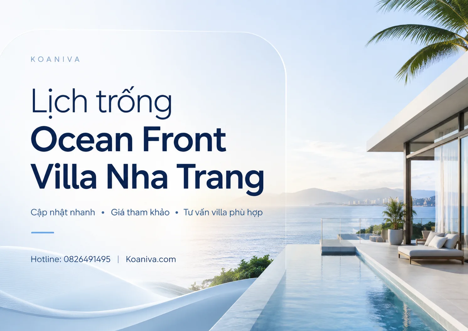 Lịch trống Ocean Front Villa Nha Trang – Kiểm tra nhanh, chọn đúng căn, đặt phòng an tâm