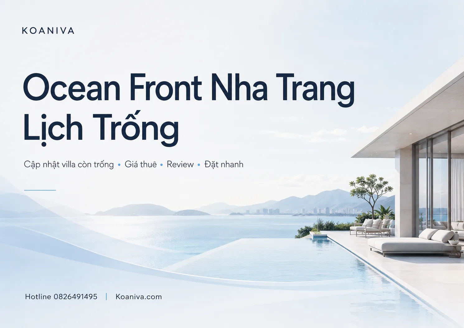 Ocean Front Nha Trang lịch trống: Cập nhật villa, giá thuê và cách đặt nhanh