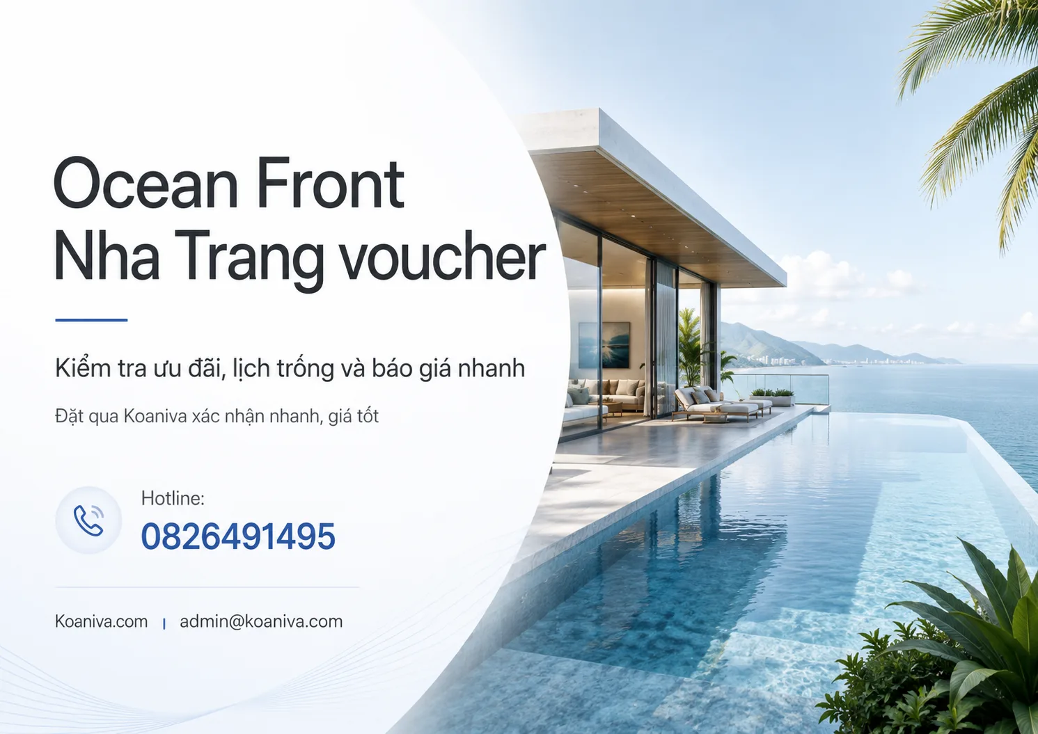 Ocean Front Nha Trang voucher – Cách nhận ưu đãi và đặt villa giá tốt qua Koaniva