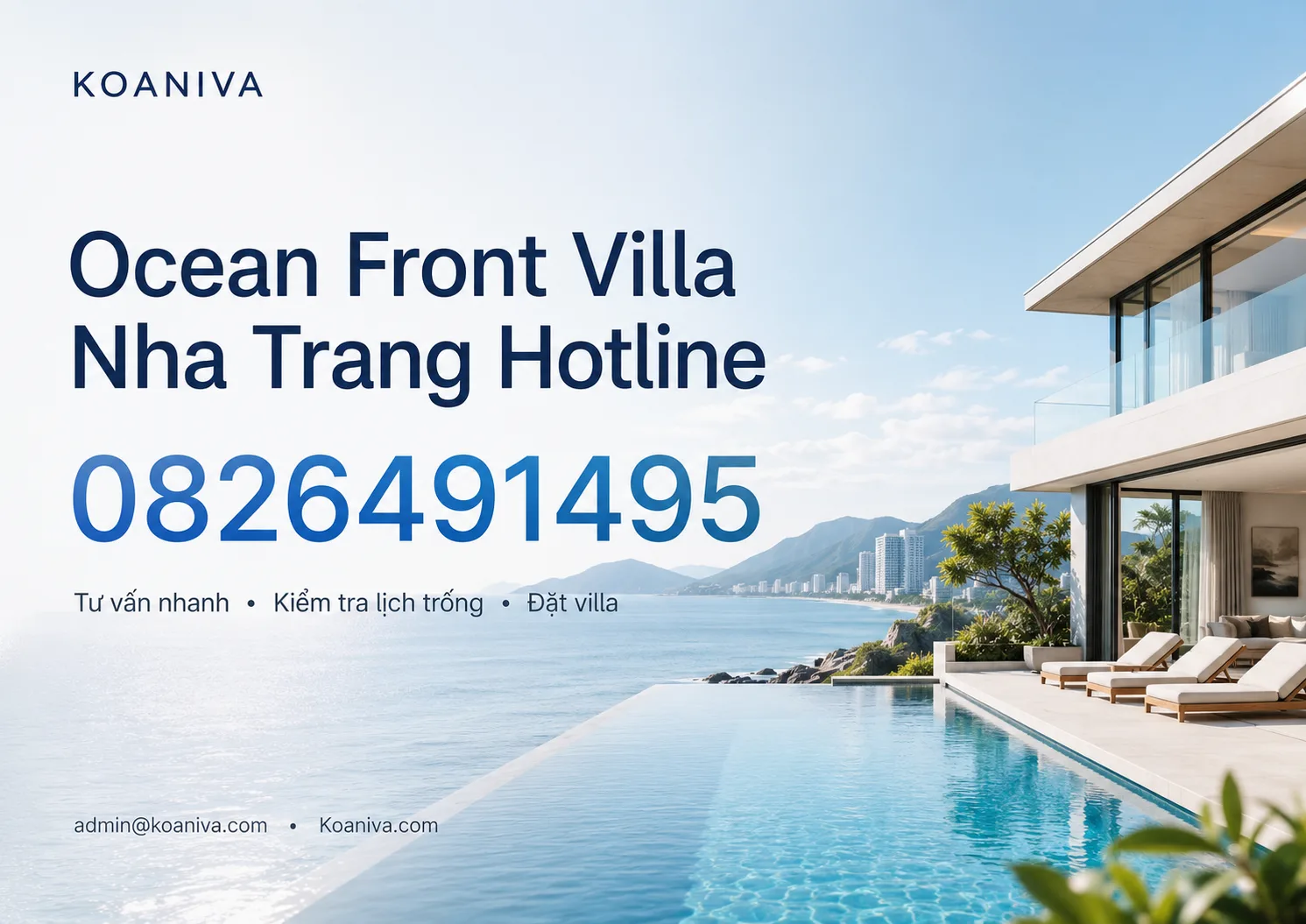 Ocean Front Villa Nha Trang Hotline 0826491495 – Tư vấn và đặt phòng nhanh