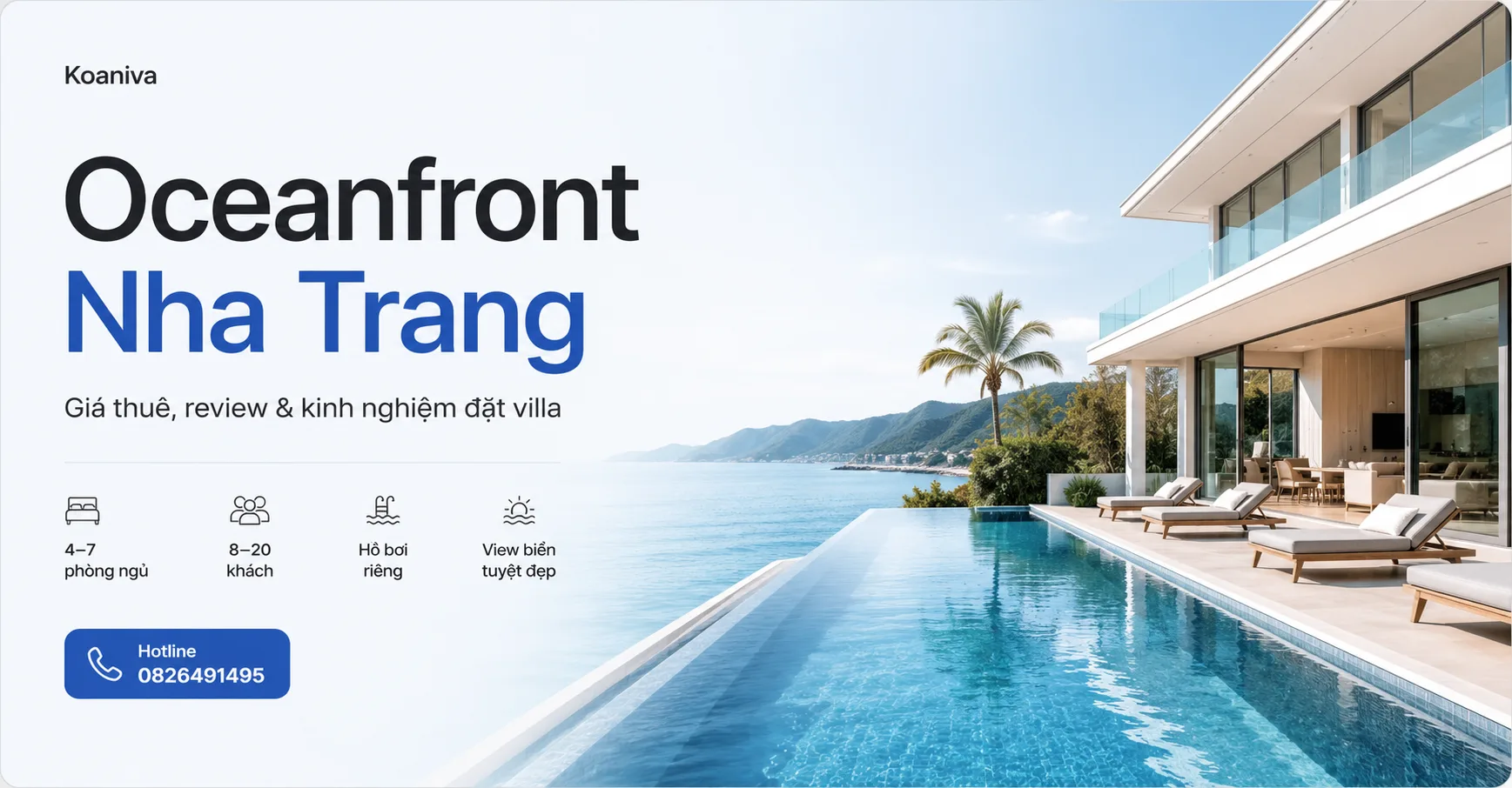Oceanfront Nha Trang giá thuê: Bảng giá, review và kinh nghiệm đặt villa