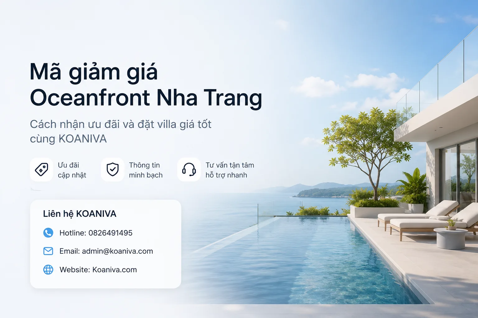 Mã giảm giá Oceanfront Nha Trang: Cách nhận ưu đãi và đặt villa giá tốt