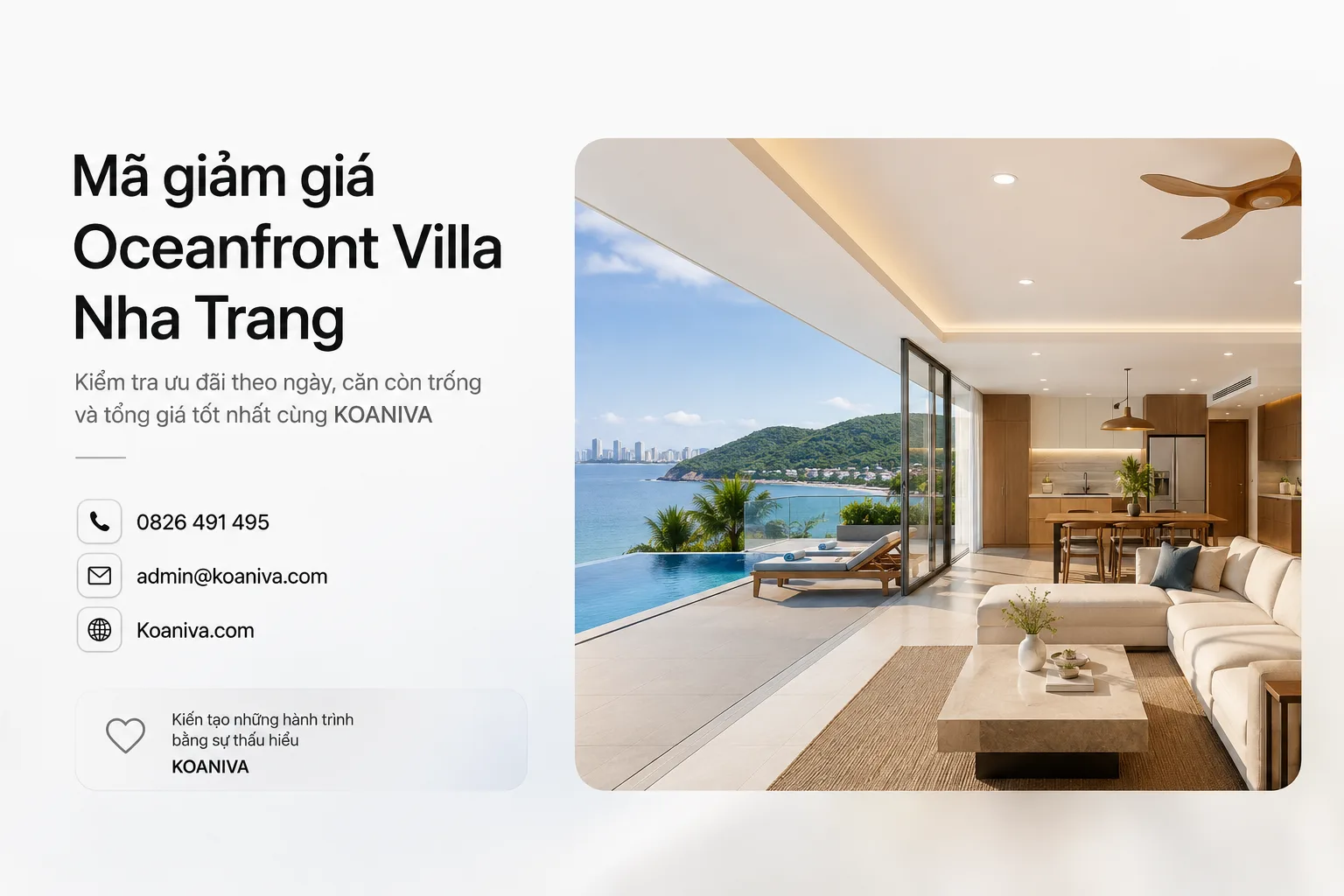 Mã giảm giá Oceanfront Villa Nha Trang: Cách nhận ưu đãi và đặt villa giá tốt