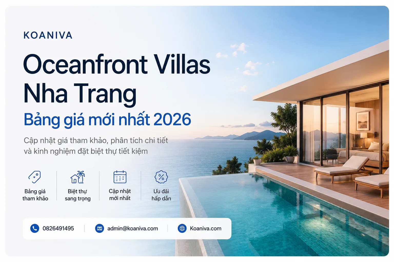 Oceanfront Villas Nha Trang bảng giá mới nhất 2026 | Cập nhật giá tham khảo & kinh nghiệm đặt biệt thự tiết kiệm