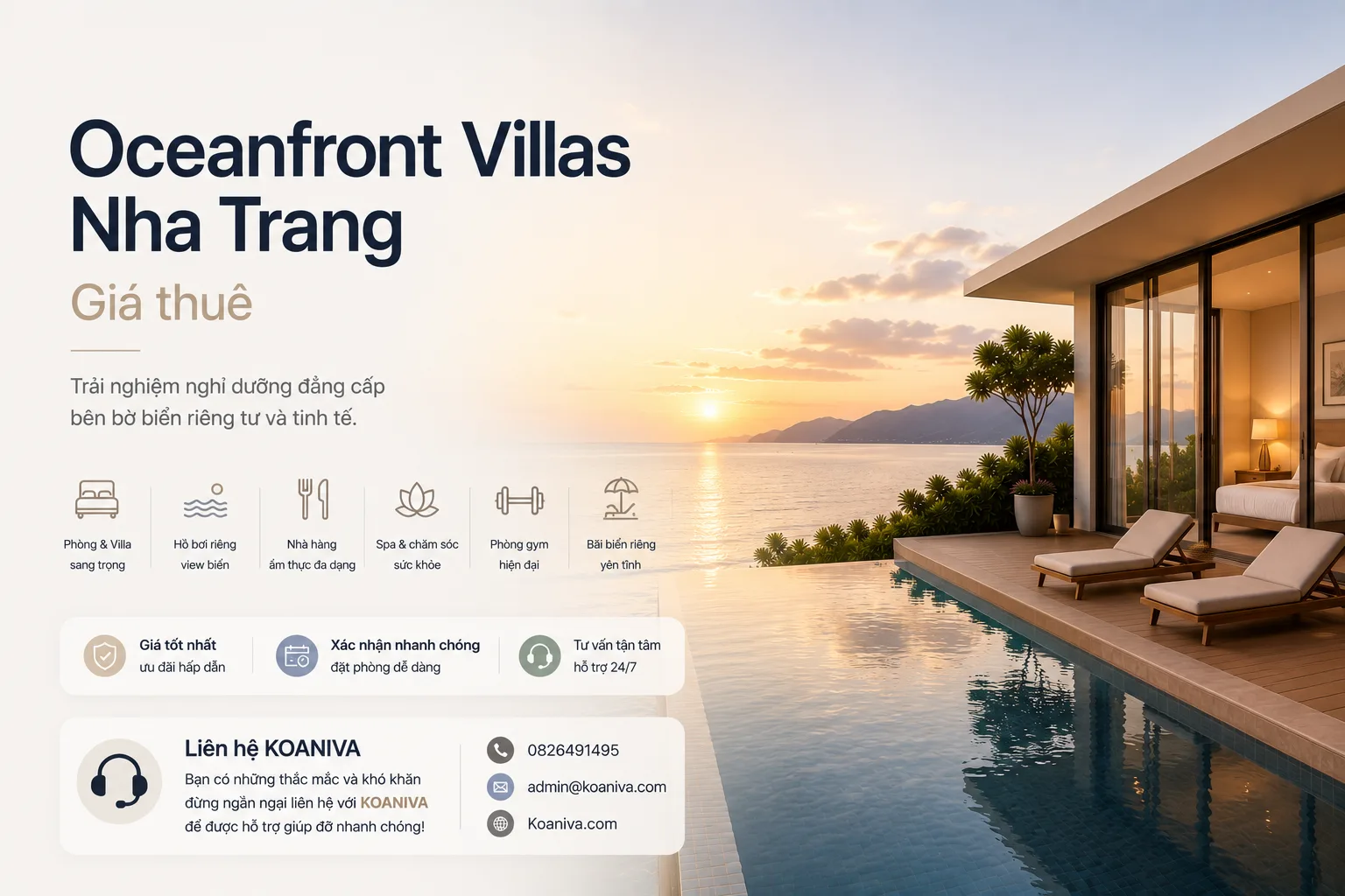 Oceanfront Villas Nha Trang Giá Thuê 2026: Cập Nhật Chi Tiết, Kinh Nghiệm Thuê Villa Biển & Lựa Chọn Không Gian Nghỉ Dưỡng Phù Hợp