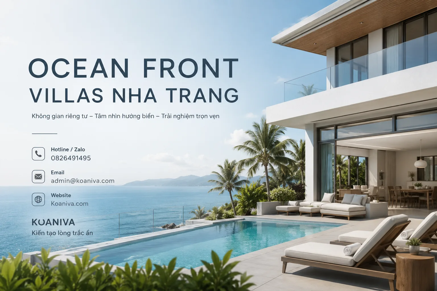 Ocean Front Villas Nha Trang liên hệ ở đâu? Hotline tư vấn và đặt villa nhanh