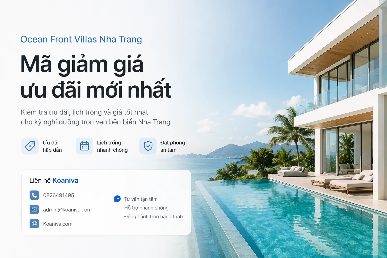 Ocean Front Villas Nha Trang mã giảm giá: Cách nhận ưu đãi và đặt villa tiết kiệm