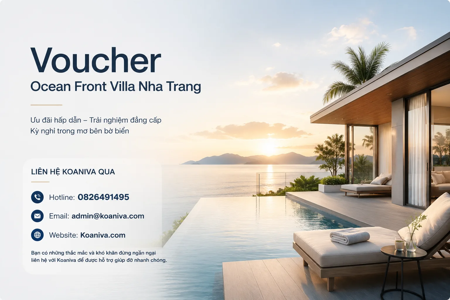 Voucher Ocean Front Villa Nha Trang – Cập nhật ưu đãi mới nhất, cách săn voucher giá tốt và kinh nghiệm đặt biệt thự nghỉ dưỡng tiết kiệm