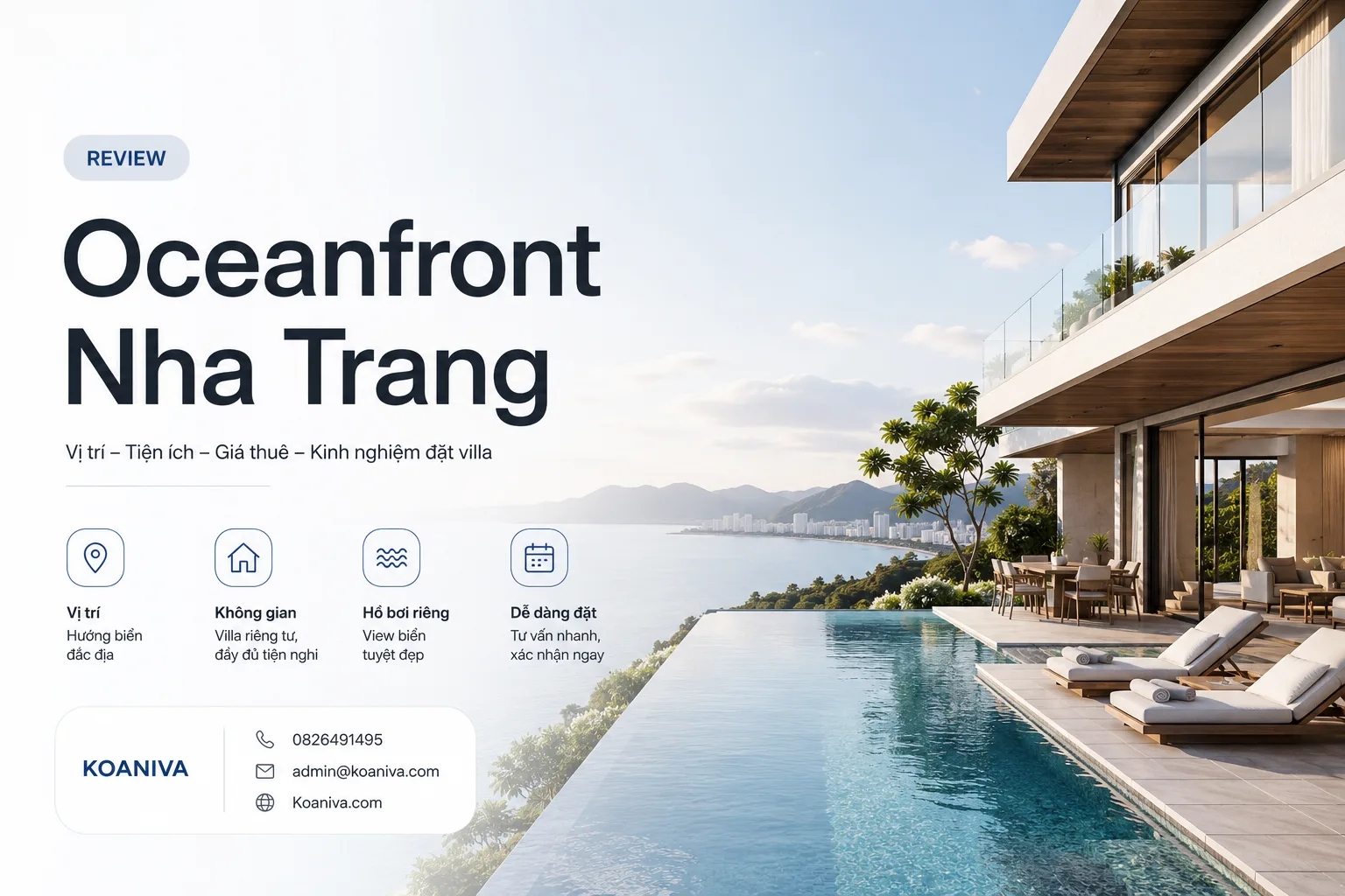 Review Oceanfront Nha Trang: Giá thuê, trải nghiệm thực tế và cách chọn đúng villa