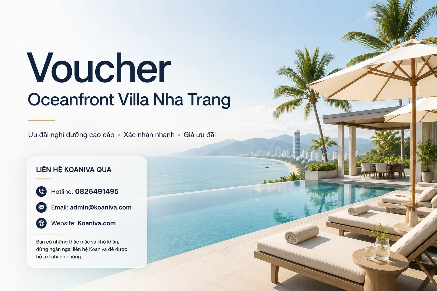 Voucher Oceanfront Villa Nha Trang – Cập nhật ưu đãi mới nhất, kinh nghiệm săn voucher và đặt villa nghỉ dưỡng giá tốt