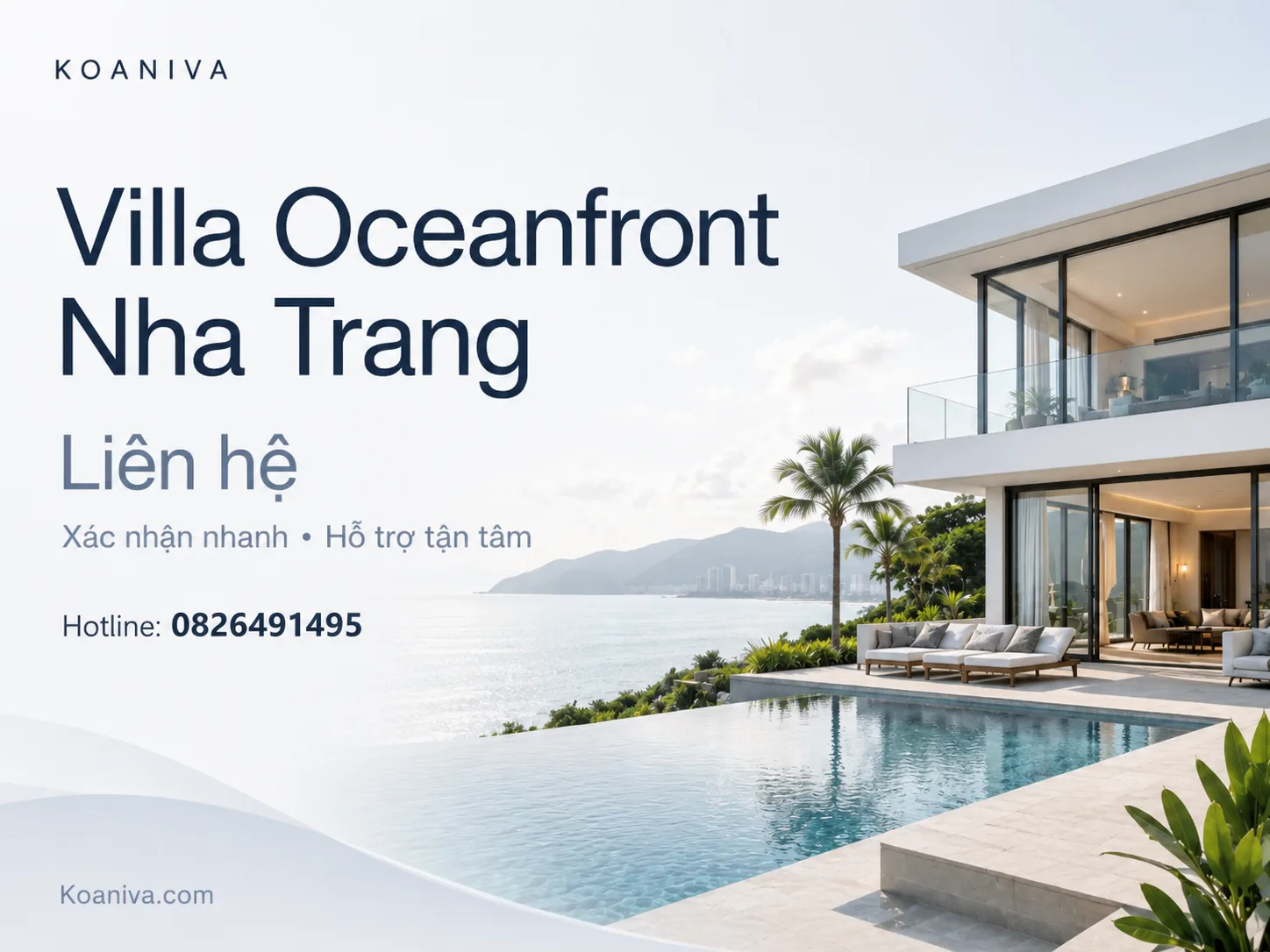 Villa Oceanfront Nha Trang liên hệ – Hotline đặt phòng nhanh | Koaniva