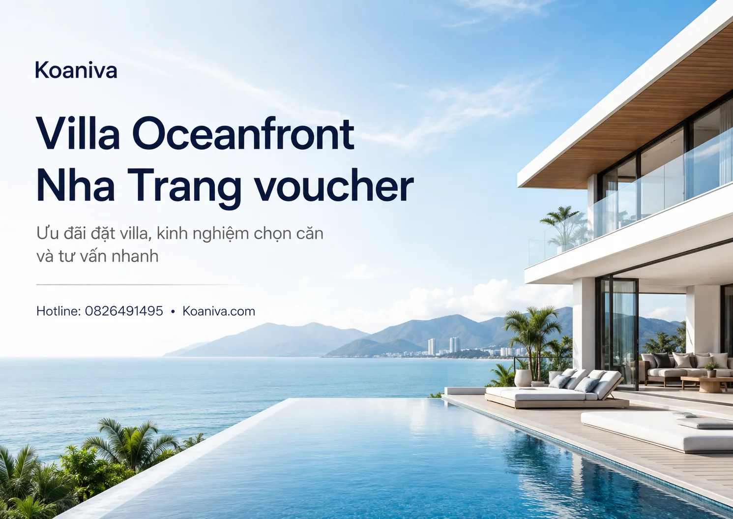 Villa Oceanfront Nha Trang voucher: Cách nhận ưu đãi đặt villa