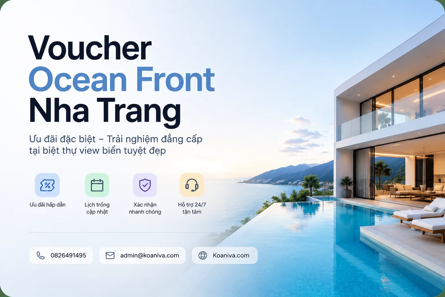 Voucher Ocean Front Nha Trang mới nhất | Kiểm tra ưu đãi qua Koaniva