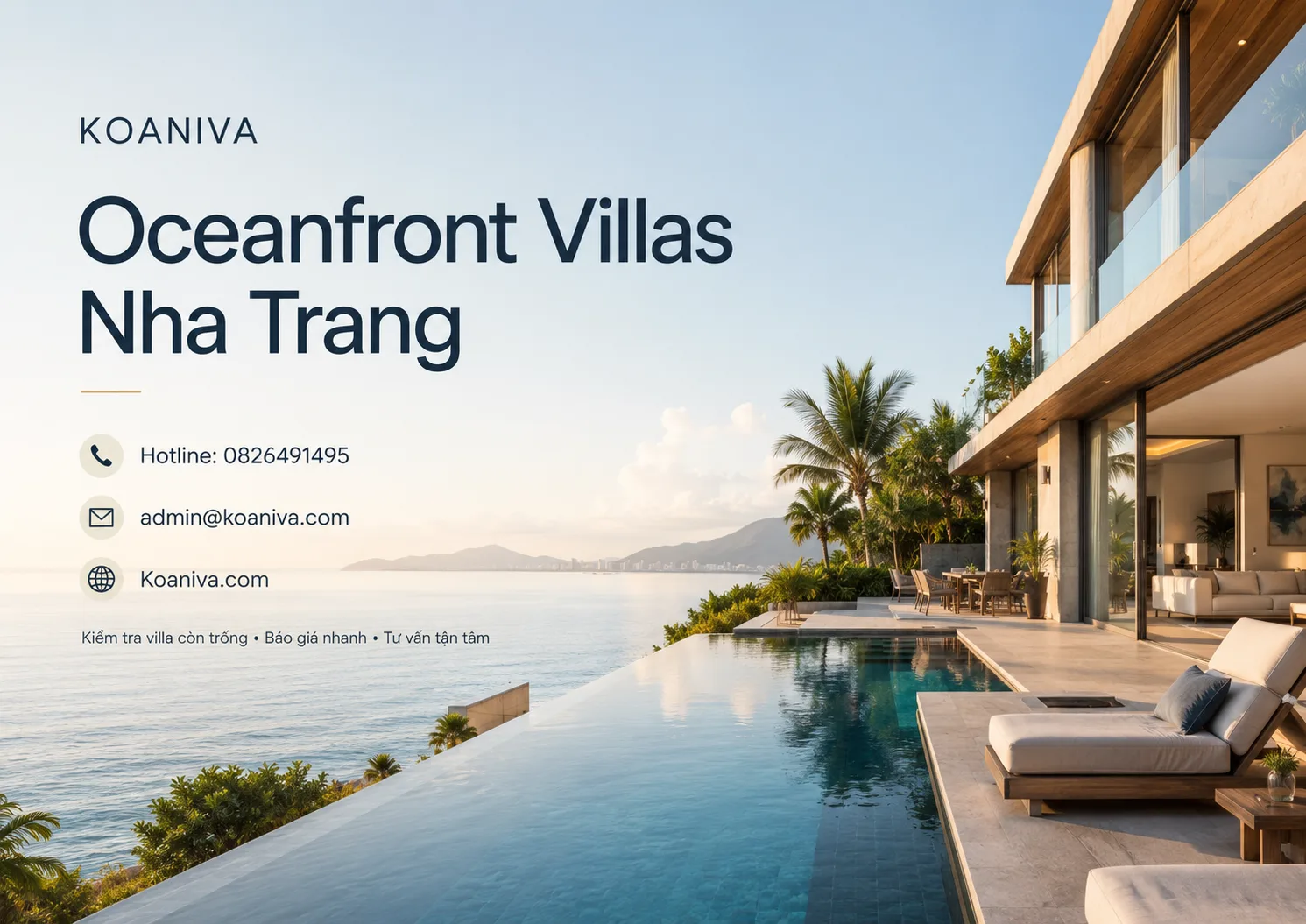 Oceanfront Villas Nha Trang hotline 0826491495: Kiểm tra villa và nhận báo giá nhanh