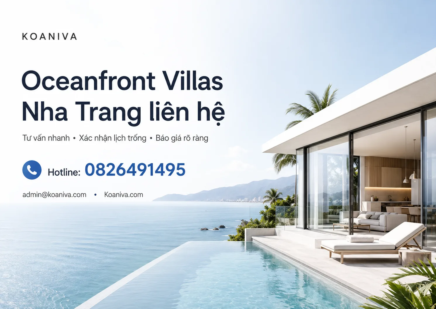 Oceanfront Villas Nha Trang liên hệ ở đâu? Hotline tư vấn và đặt villa nhanh