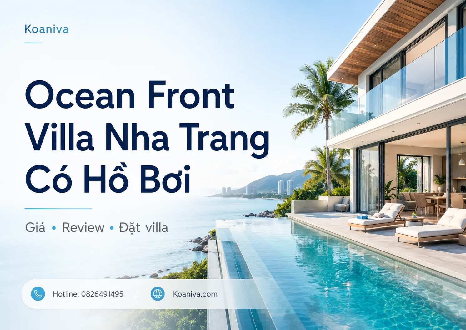 Ocean Front villa Nha Trang có hồ bơi: Giá thuê, review và kinh nghiệm đặt villa