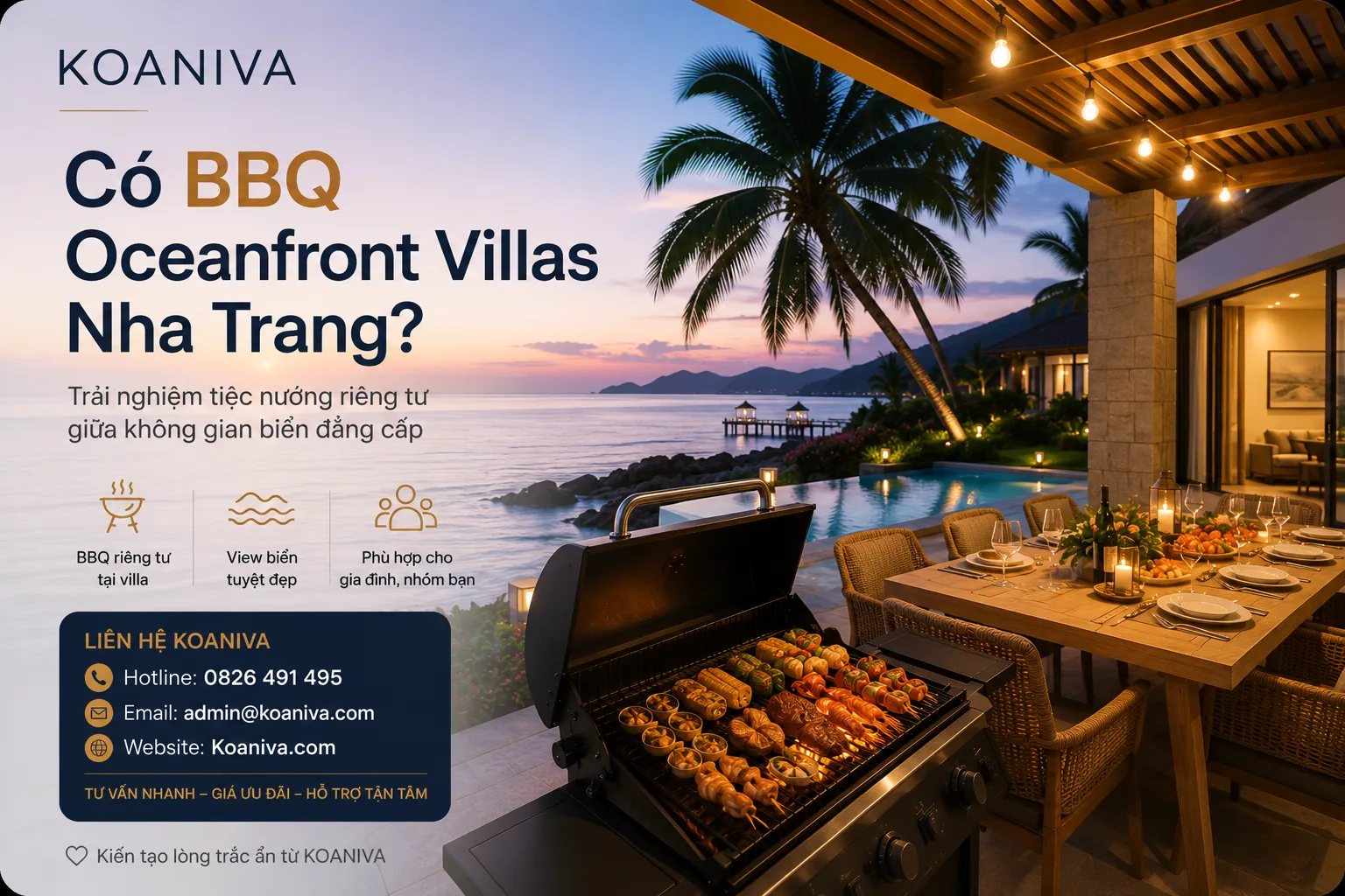 Có BBQ Oceanfront Villas Nha Trang không? Khám phá trải nghiệm tiệc nướng riêng tư giữa không gian nghỉ dưỡng ven biển