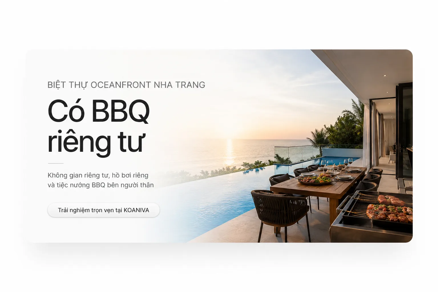 Biệt thự Oceanfront Nha Trang có BBQ không? Kinh nghiệm đặt villa phù hợp