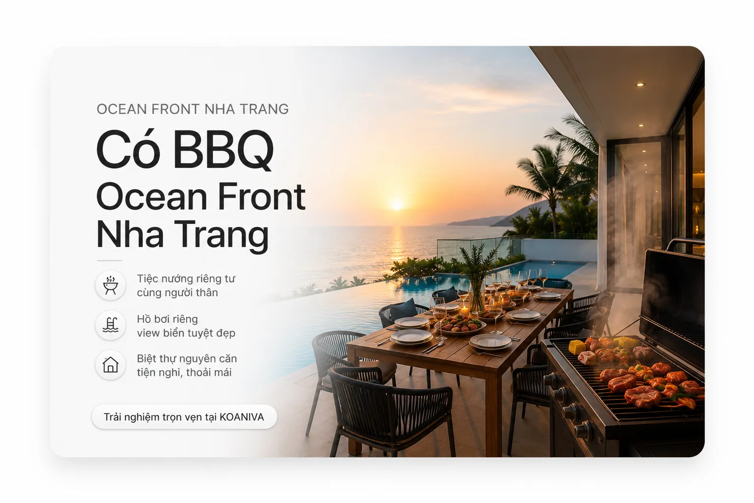 Có BBQ Ocean Front Nha Trang không? Kinh nghiệm chọn villa phù hợp