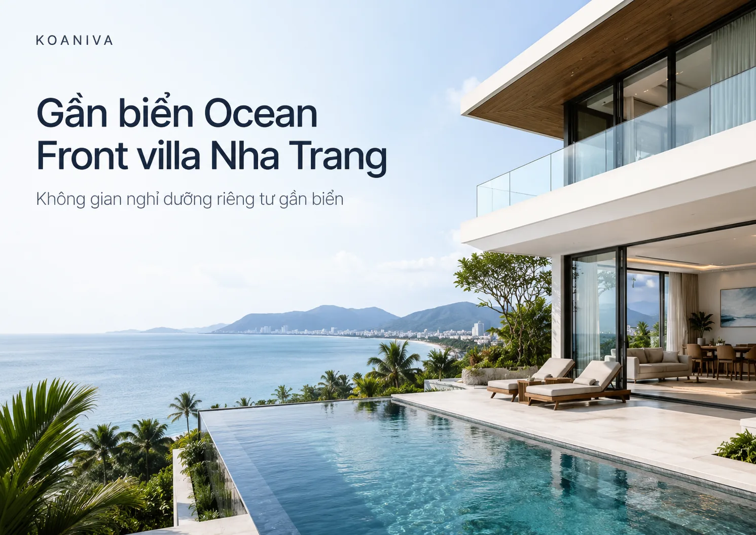 Gần biển Ocean Front villa Nha Trang – Villa view biển, hồ bơi riêng