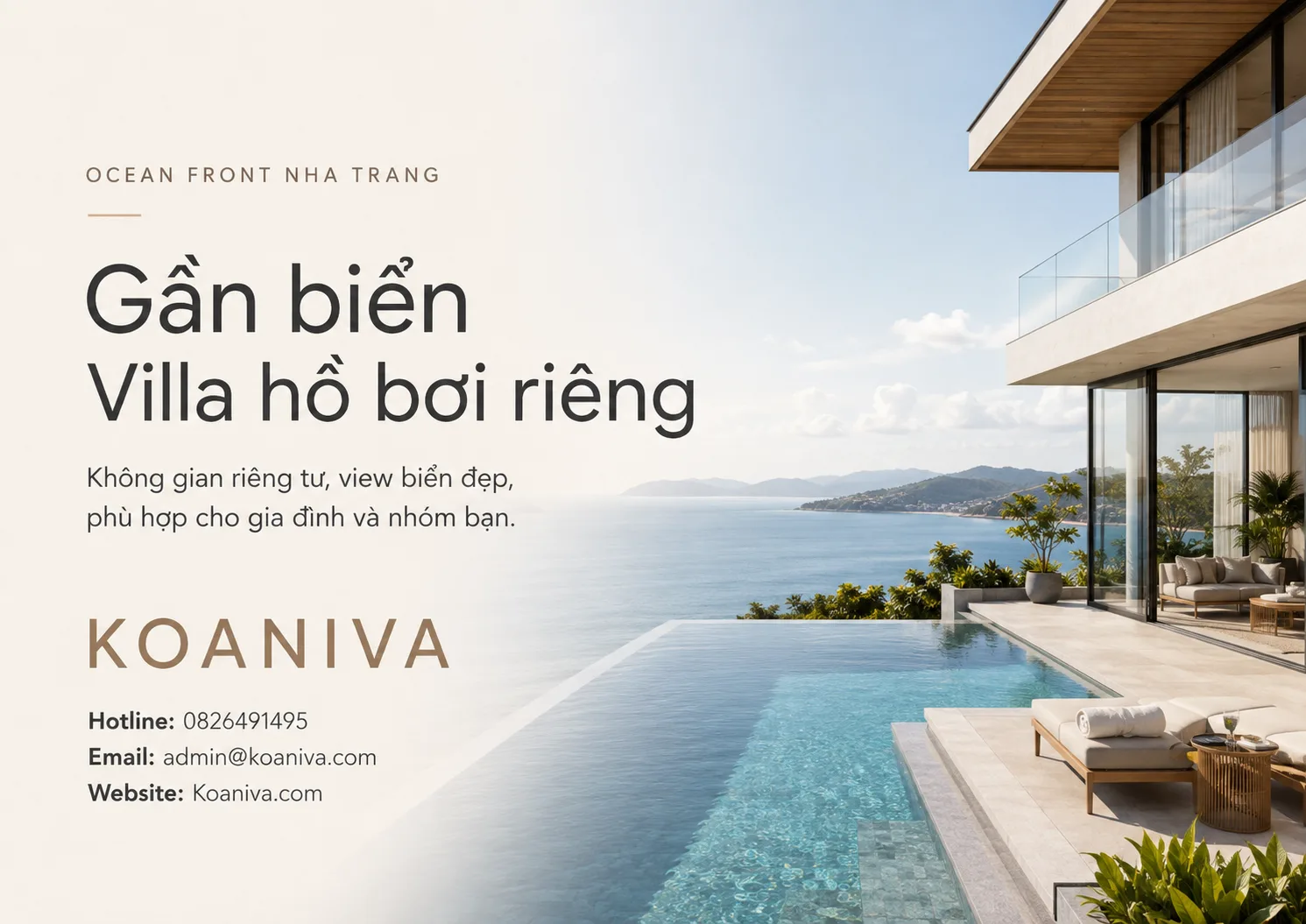Ocean Front Nha Trang gần biển – Villa hồ bơi riêng, view đẹp | Koaniva
