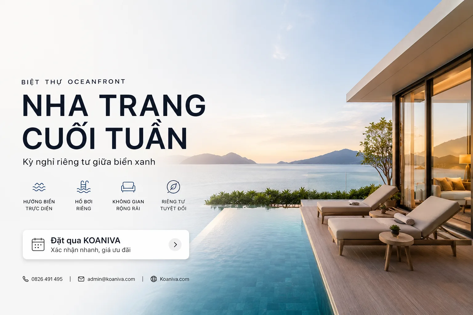Biệt thự Oceanfront Nha Trang cuối tuần – Lựa chọn lý tưởng để tái tạo năng lượng cùng những người thân yêu