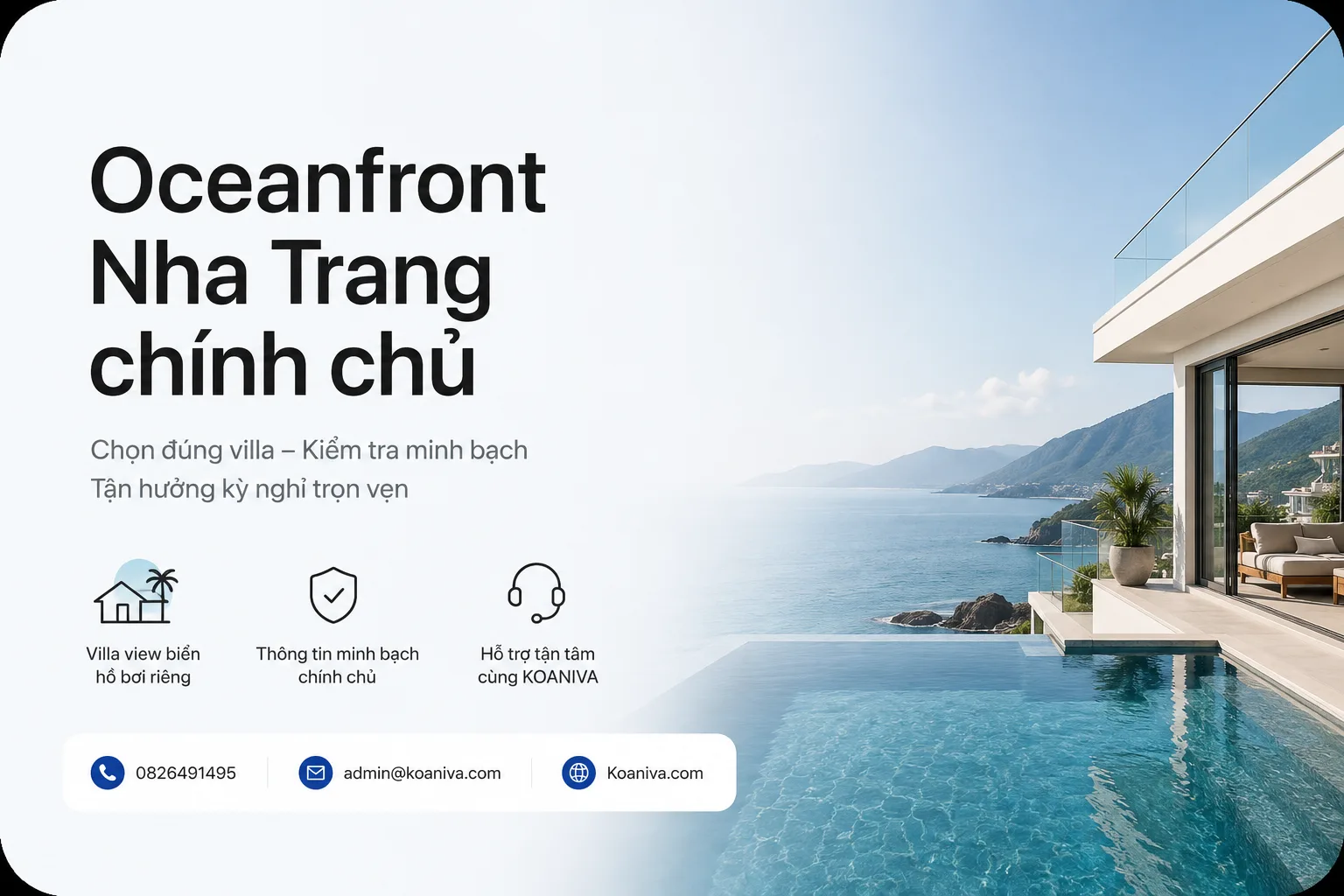 Oceanfront Nha Trang chính chủ: Chọn đúng villa, kiểm tra minh bạch và tận hưởng kỳ nghỉ trọn vẹn